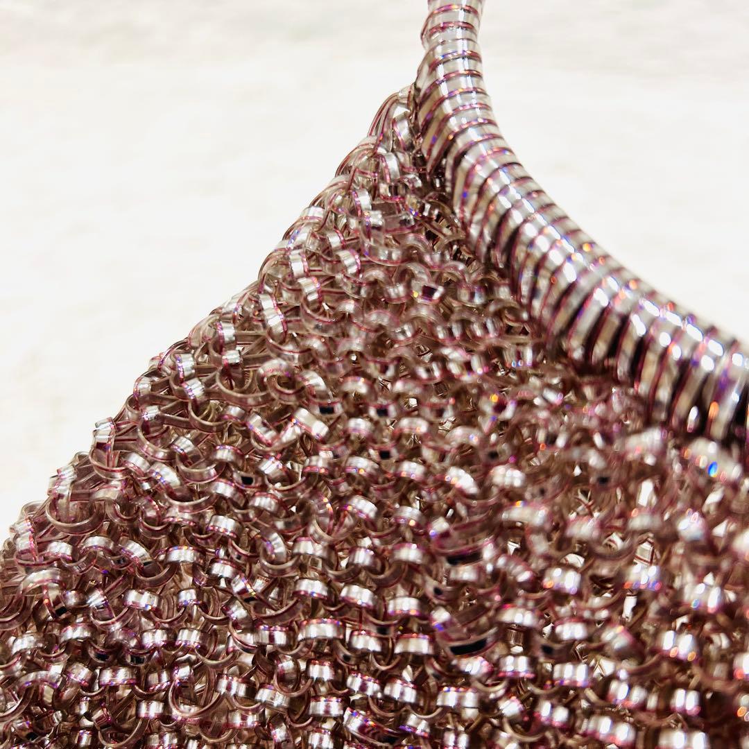 マルちゃん様⭐️【美品】ANTEPRIMA ワイヤーバッグ　ピンクシルバー