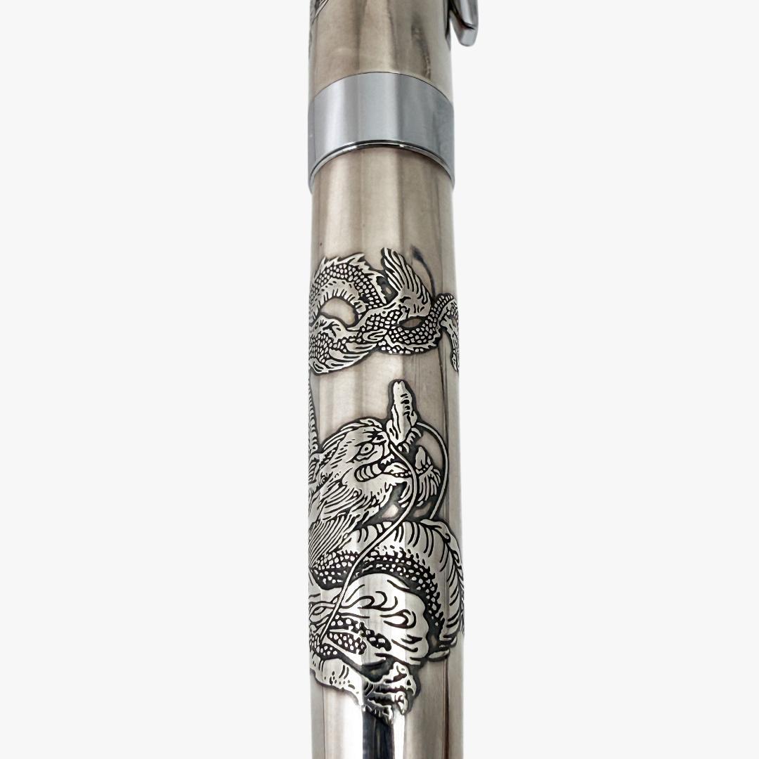 【希少・美品】パイロット PILOT 万年筆　四爪龍 シルバー925 14金