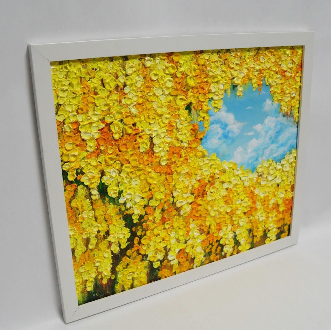 油絵 油彩 油彩画 絵画 絵【ミモザの丘】