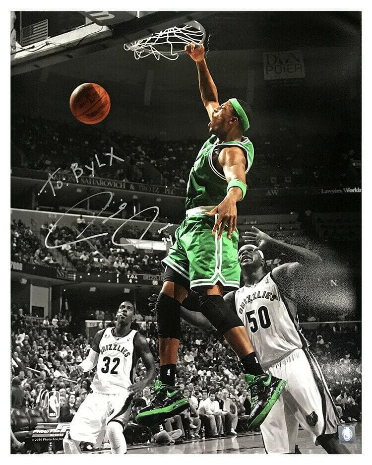 直筆サイン入り写真 ポール・ピアース ボストン・セルティックス SA鑑定済