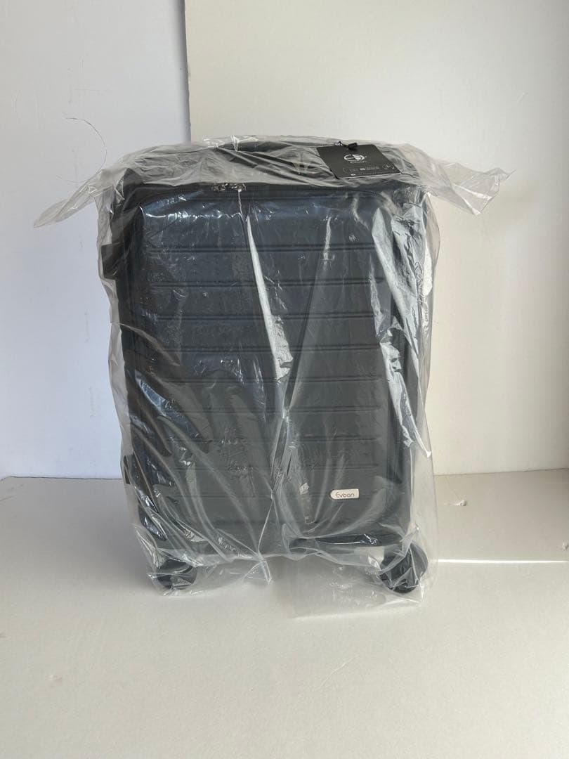 Evoon スーツケース 拡張機能付き キャリーバッグ キャリーケース　ブラック