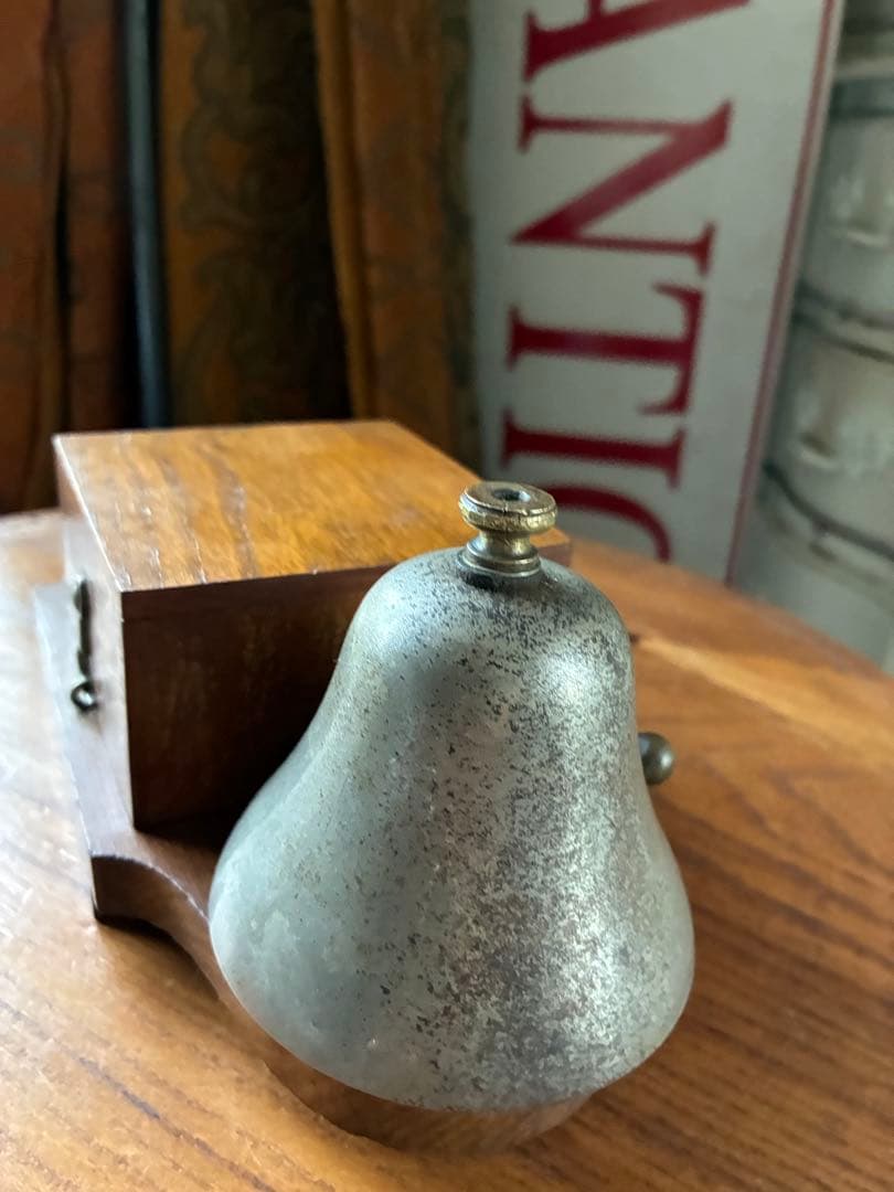 フランス　アンティーク　壁掛け式　電話機用　ベル　木製　呼び鈴　Bell レア