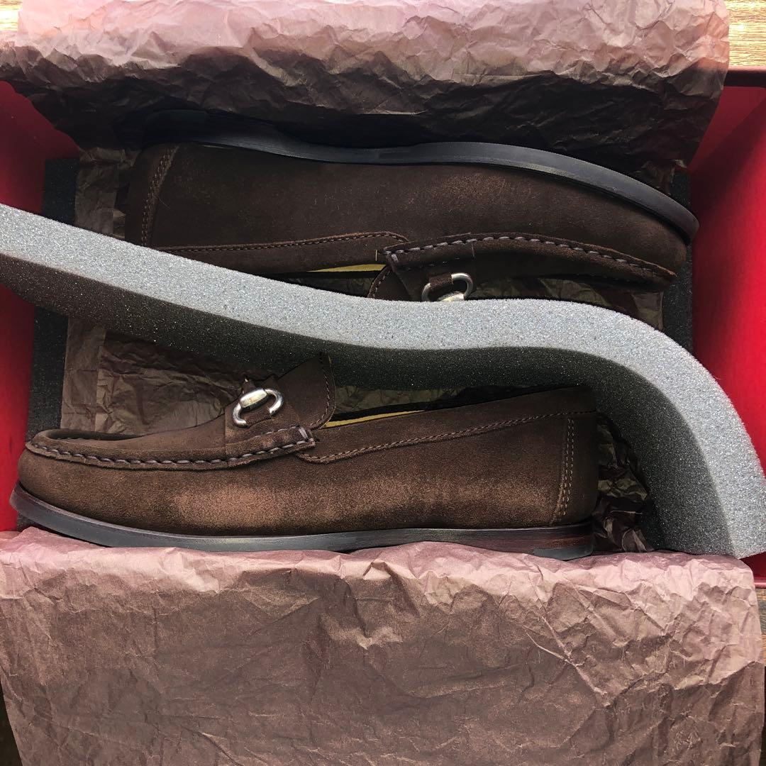 ひでし CARMINA brown suède bit Loafer