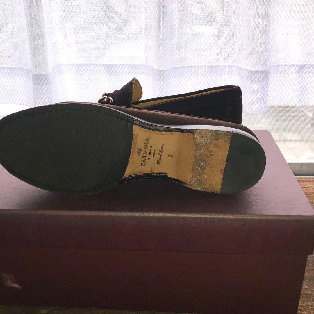 ひでし CARMINA brown suède bit Loafer