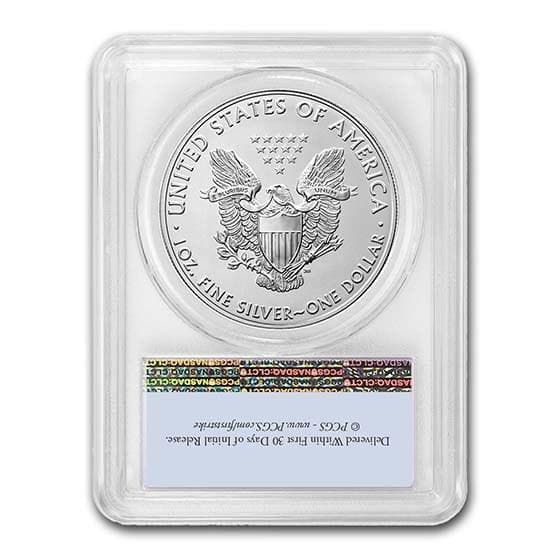 2021年 アメリカン・シルバー・イーグル（タイプ1） MS-70 PCGS