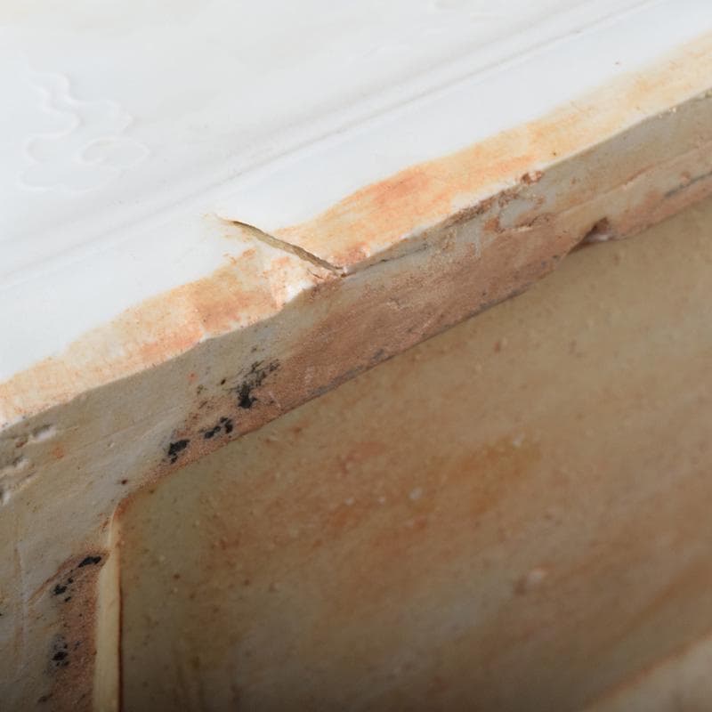 中国　大明宣徳年製　白磁　遊環　雲龍鳳凰文瓶　多口瓶　M　7311A