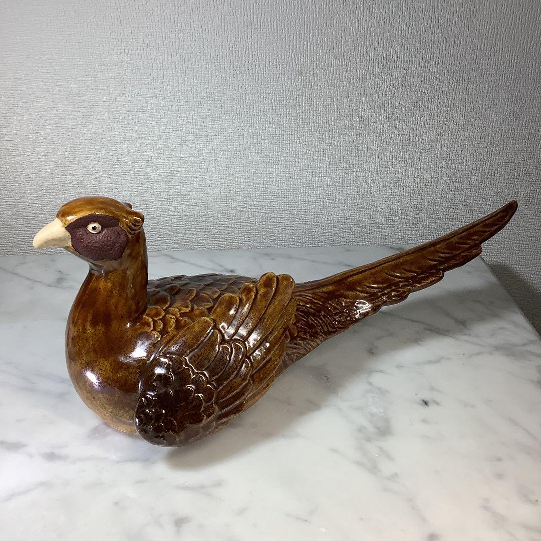 「お値下げ」二代　浅蔵五十吉作　雉　置物