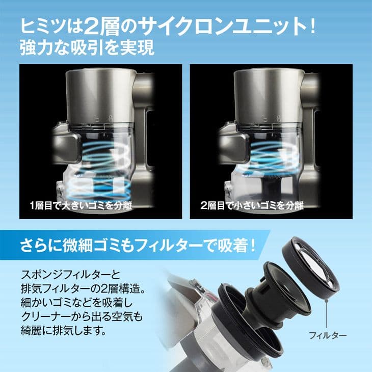 コードレス　サイクロンクリーナー　MCC25
