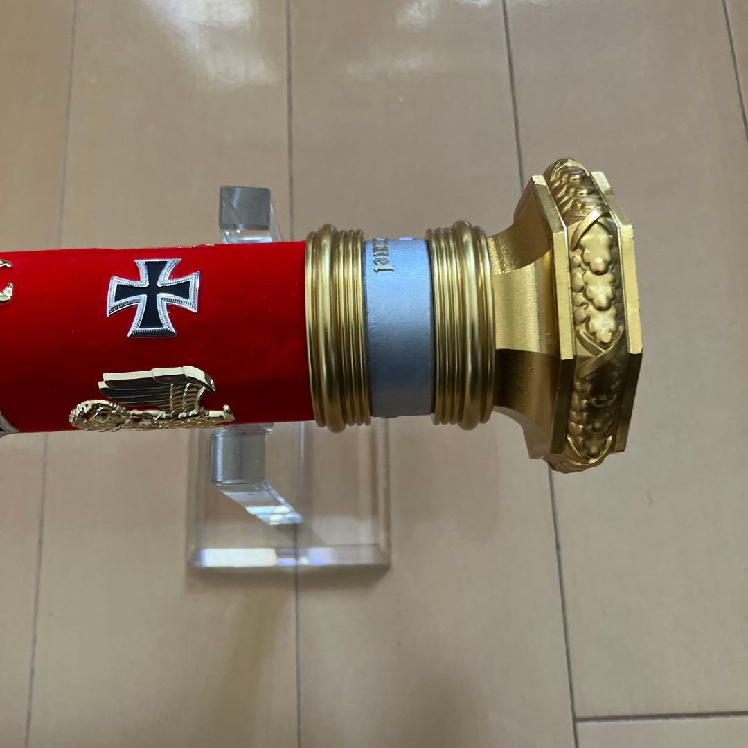 ドイツ軍　元帥杖　ロンメル将軍仕様　アクリル台座、白手袋付き