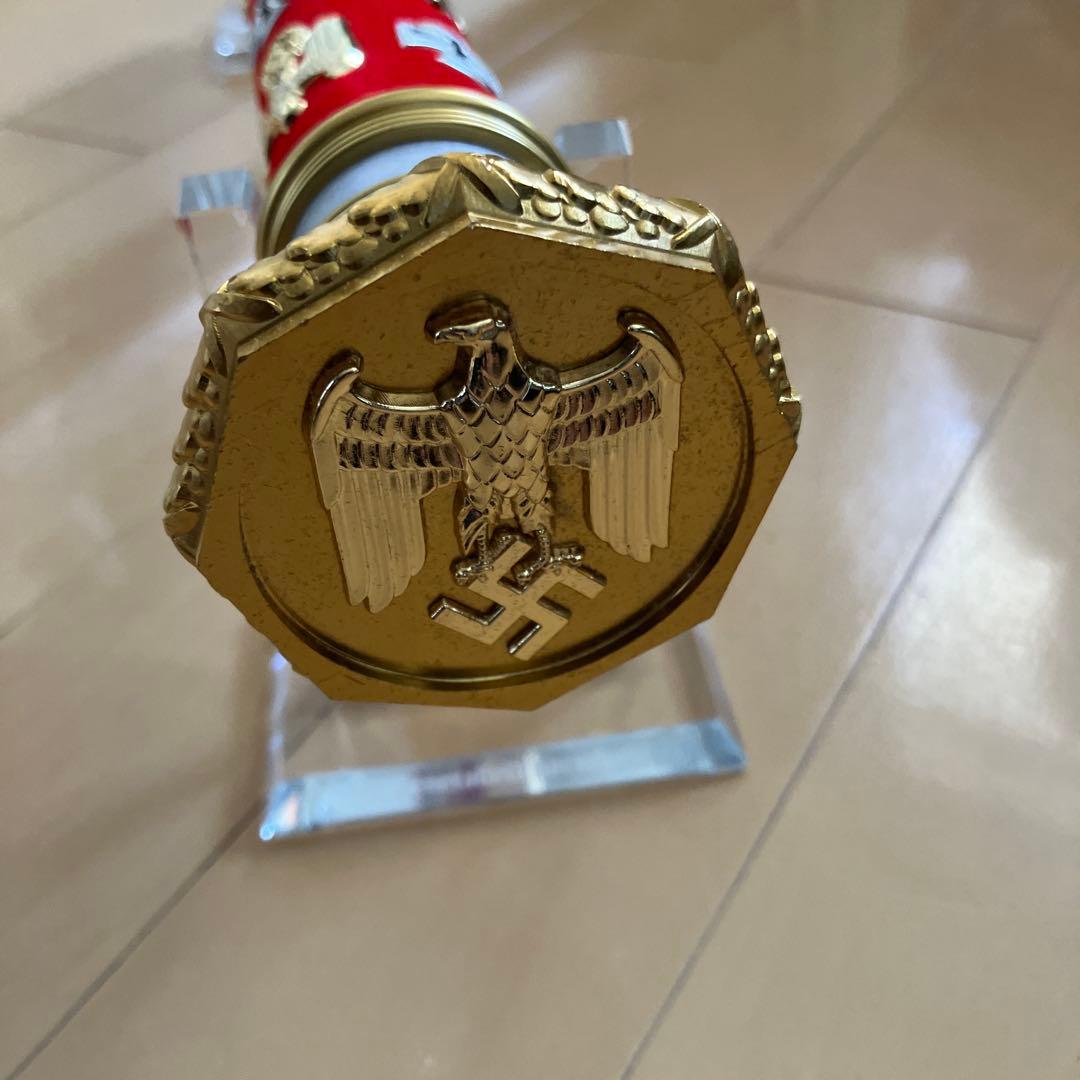 ドイツ軍　元帥杖　ロンメル将軍仕様　アクリル台座、白手袋付き