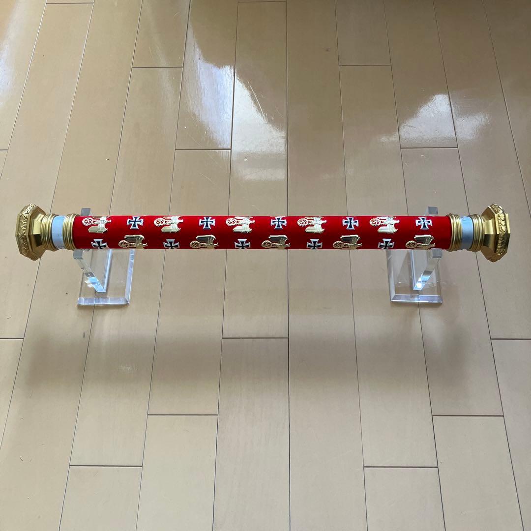 ドイツ軍　元帥杖　ロンメル将軍仕様　アクリル台座、白手袋付き