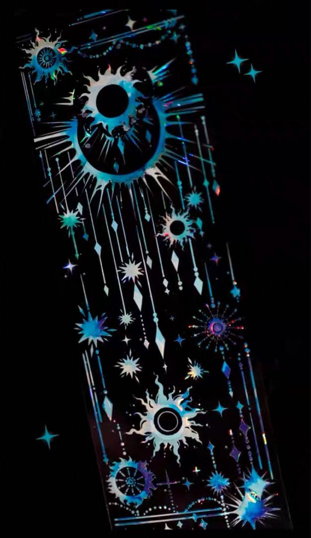 【8232】海外　マステ　5m巻売り　貝殻光マスキングテープ　星月