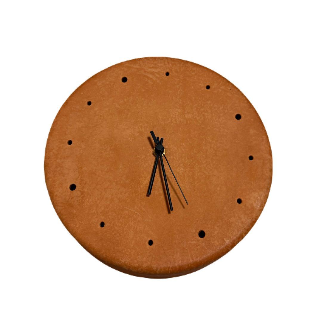 《インテリア!》エンダースキーマ　壁掛け時計　ヌメ皮