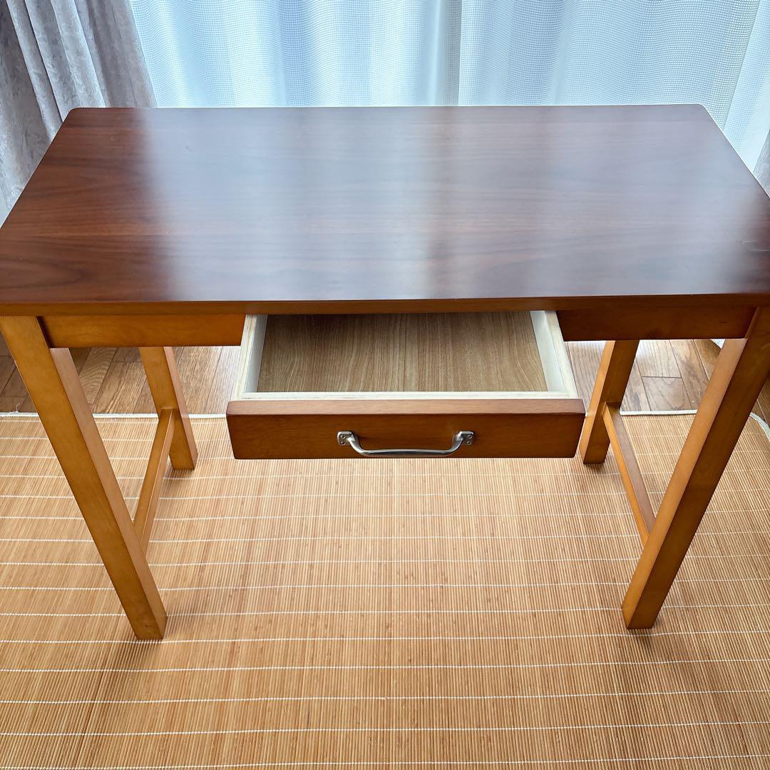 nami様リクエスト品】不二貿易 木製デスク 引出し付き 学習机 ワークデスク