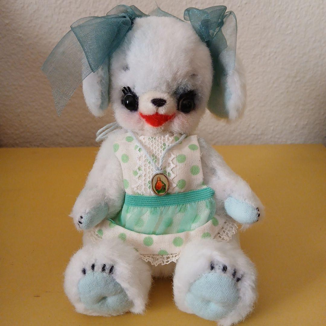 作家様　水色ワンちゃん　ぬいぐるみ