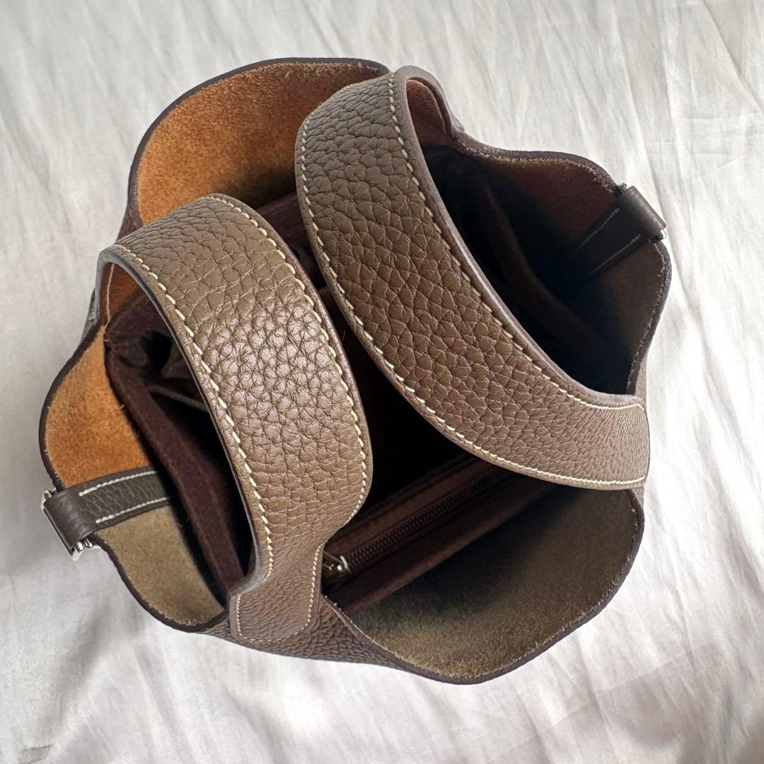 金具新品‼︎ エルメス ピコタンロックPM カザック エトゥープ ゴールド