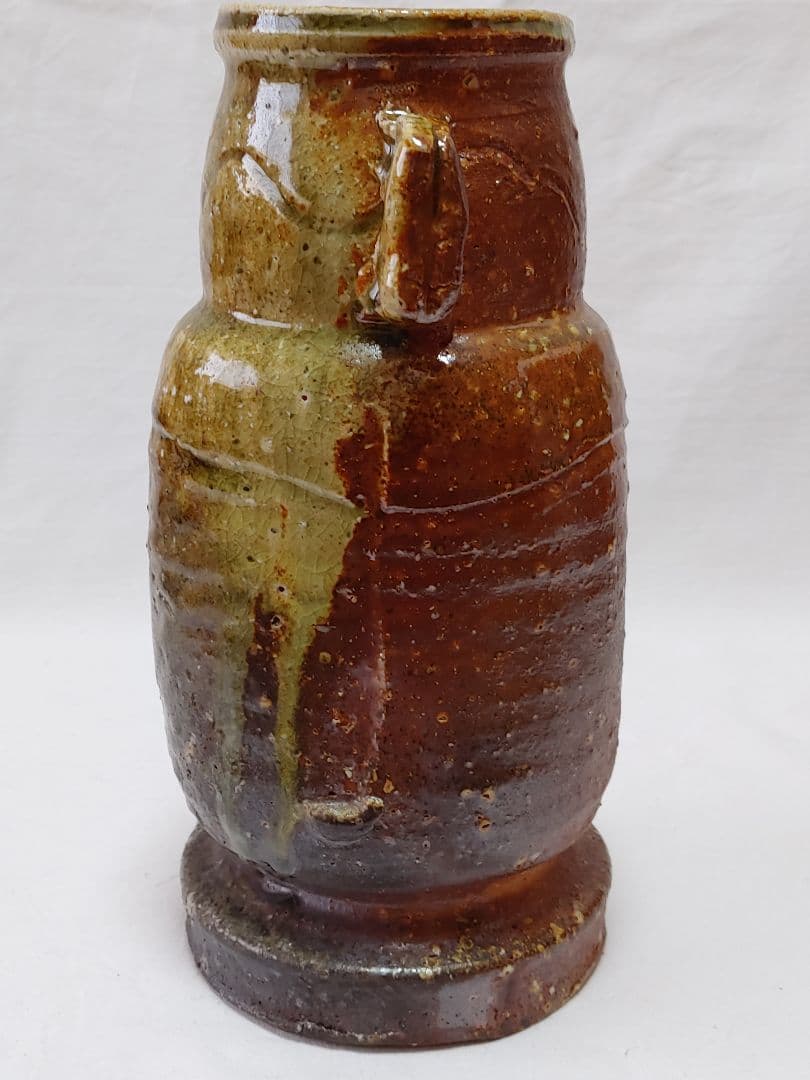 伊賀焼花入　三田窯　谷本景作