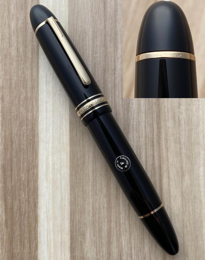 未使用に近い モンブラン 149 14K (F) エボナイト製 吸入式 万年筆