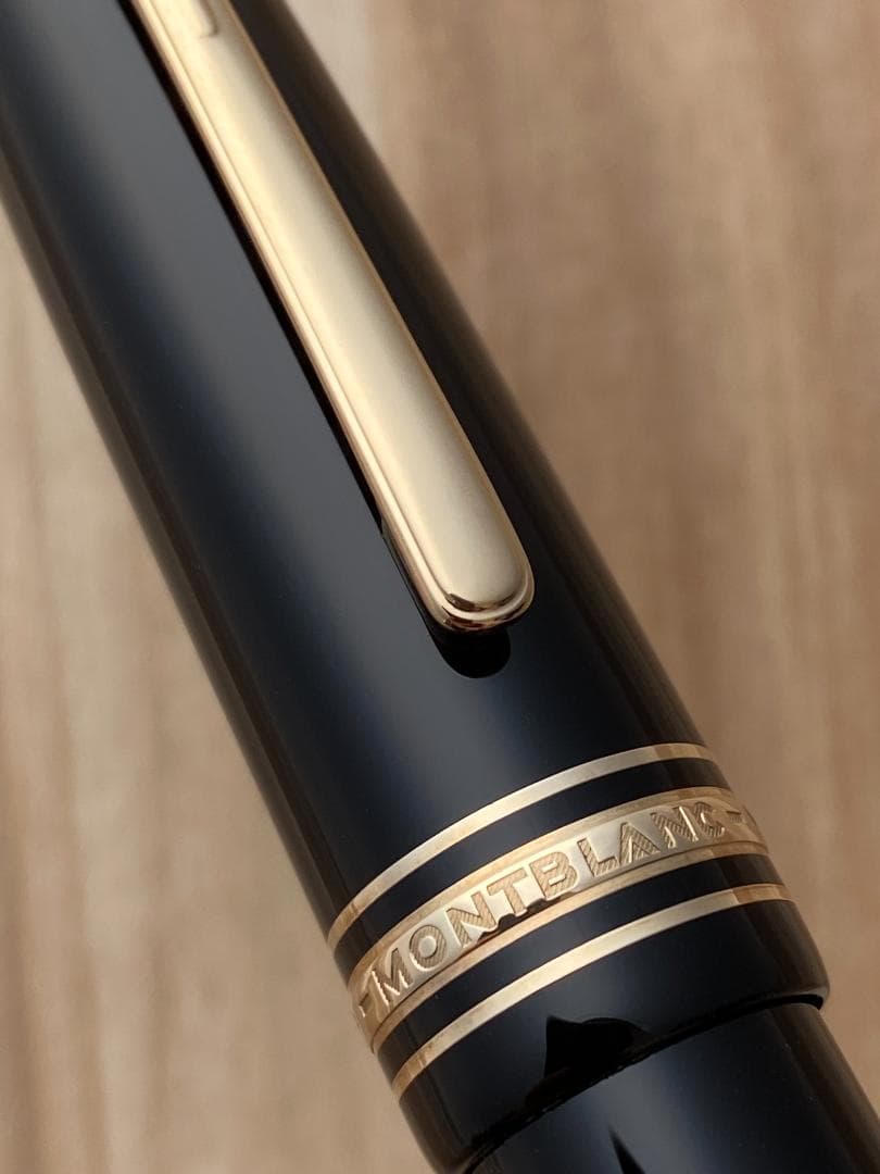 未使用に近い モンブラン 149 14K (F) エボナイト製 吸入式 万年筆