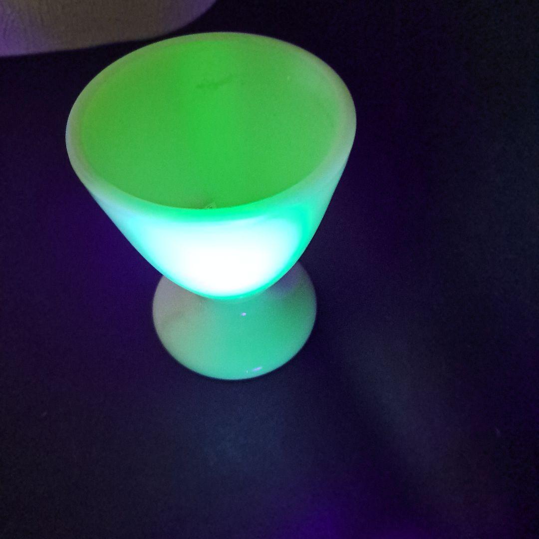 ウラン硝子　乳白　マッキータンブラー　USA 　ファイヤーキング社　1930年