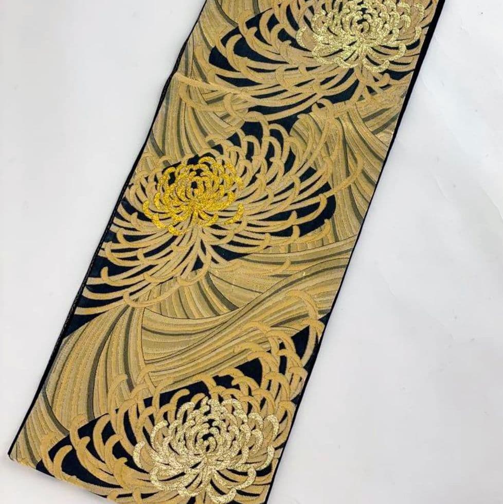 振袖セット 振袖フルセット 正絹 暈し染め 牡丹 乱菊 蝶 金銀彩 黒赤 56