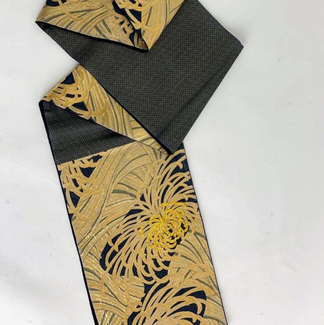 振袖セット 振袖フルセット 正絹 暈し染め 牡丹 乱菊 蝶 金銀彩 黒赤 56