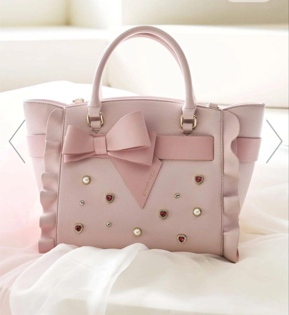 新品　タグ付き　ブロッサムリボンフラッター　ハンドバッグ　サマンサベガ ピンク