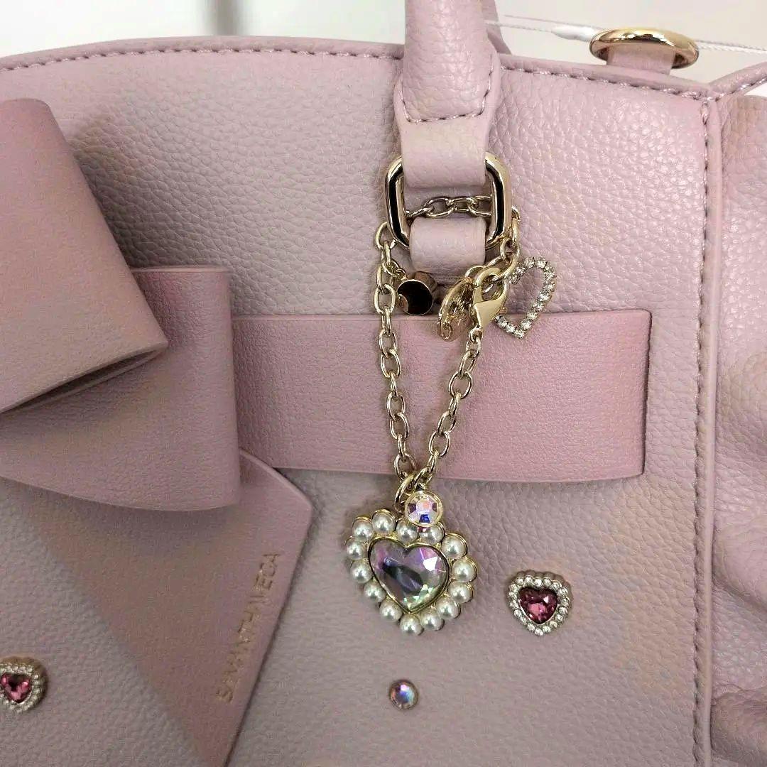 新品　タグ付き　ブロッサムリボンフラッター　ハンドバッグ　サマンサベガ ピンク