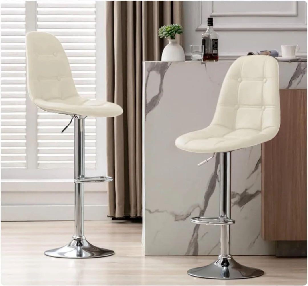 【専用ホワイト3セット】【2脚セット】カウンターチェア バーチェア