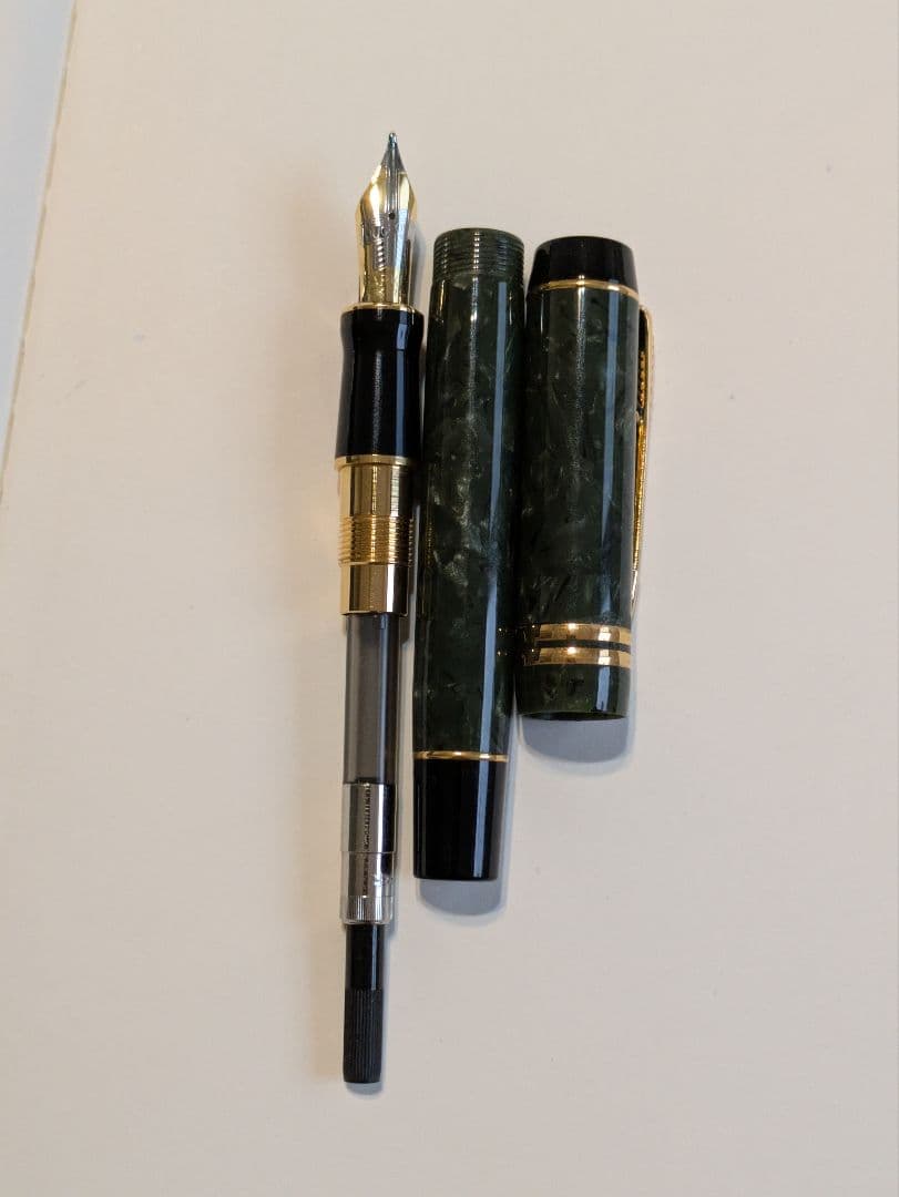 パーカー　デュオフォールド　ジェイドグリーン　万年筆　ボールペン