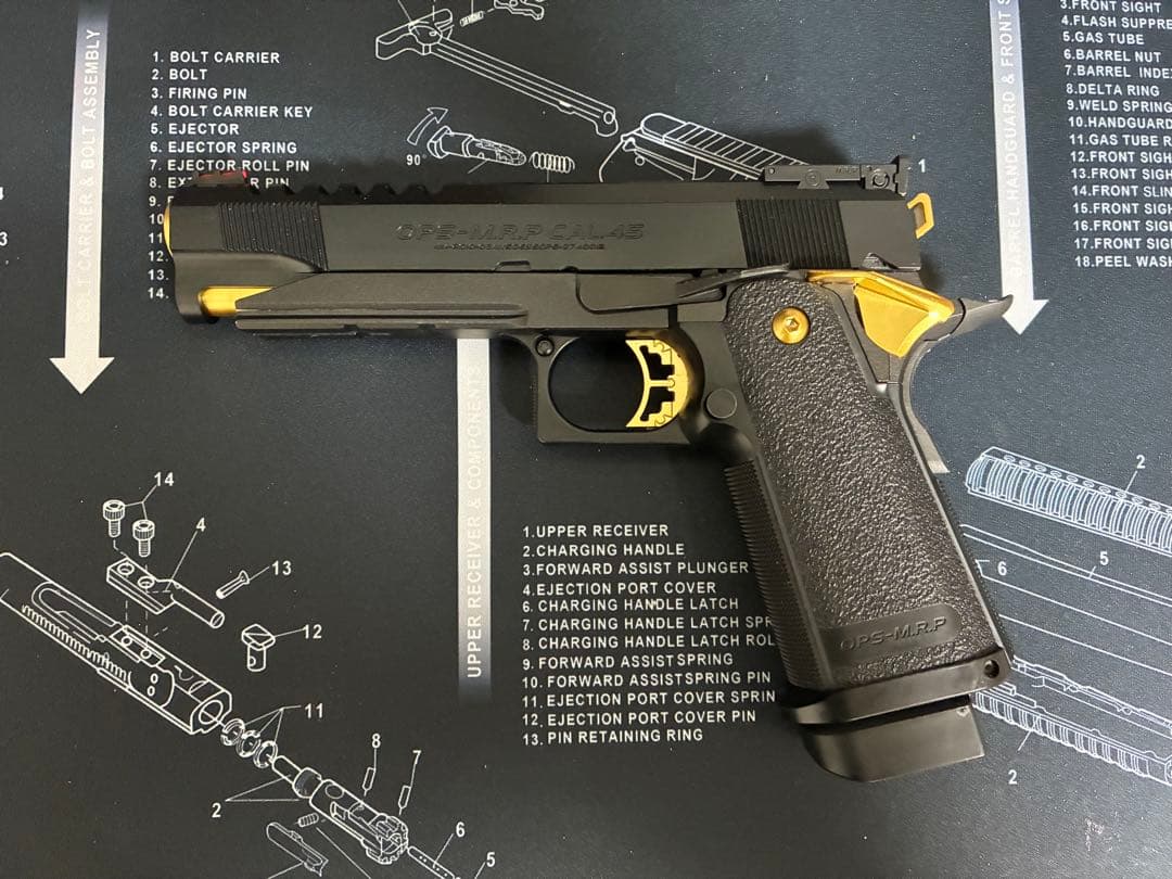 東京マルイ ハイキャパ5.1 ゴールドマッチ GBB 美品 箱・マガジン付属