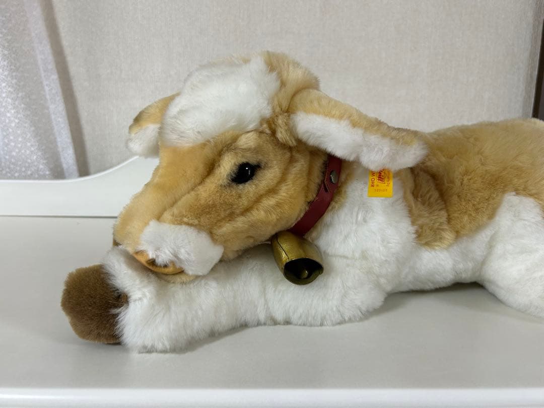 シュタイフ牛のぬいぐるみ 103407ドイツ製 KNOPF IM OHRタグ付き