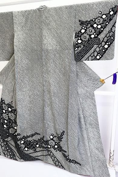 ★専用★美品 訪問着 黒 総絞り 熨斗 枝花 身丈161cm 裄丈68cm