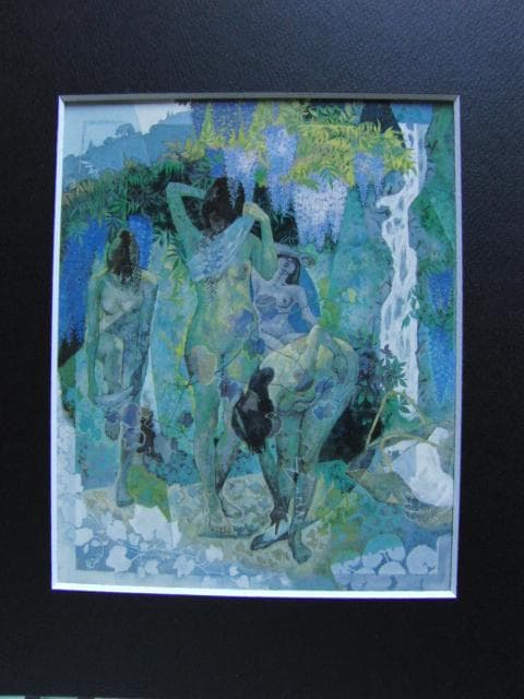 小林哲夫、渓声山色、希少な画集より、新品高級額・額装付