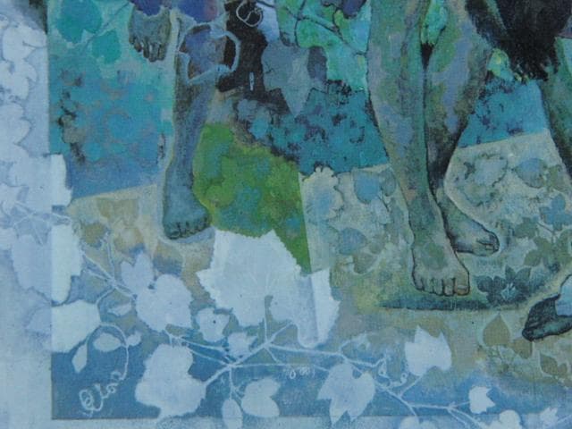 小林哲夫、渓声山色、希少な画集より、新品高級額・額装付