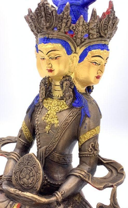 ◆ 希少！！◆四面大日如来（ヴァイローチャナ）像◆仏教　チベット-S