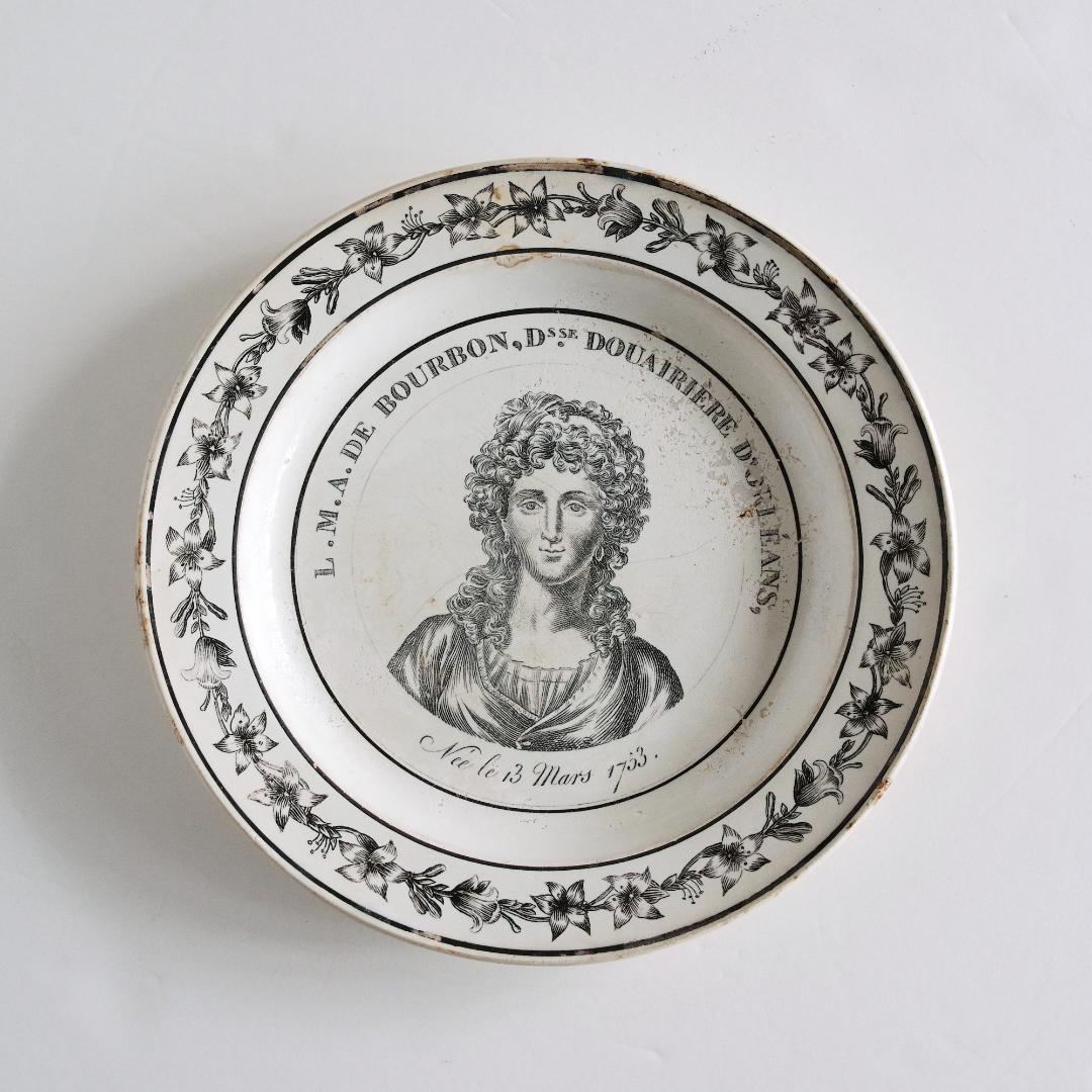 モントロー窯 マリー・アデライード 肖像画皿