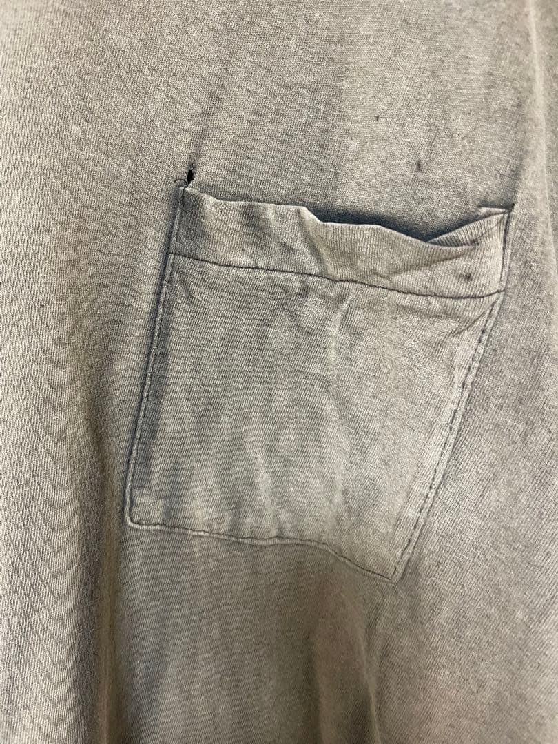 80s 90s USA製　胸ポケットTシャツ スーパーフェード　ブラック