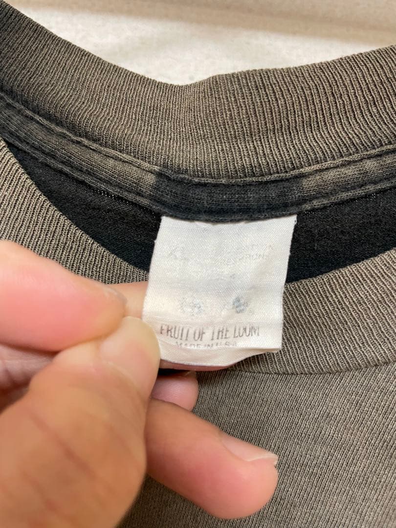 80s 90s USA製　胸ポケットTシャツ スーパーフェード　ブラック