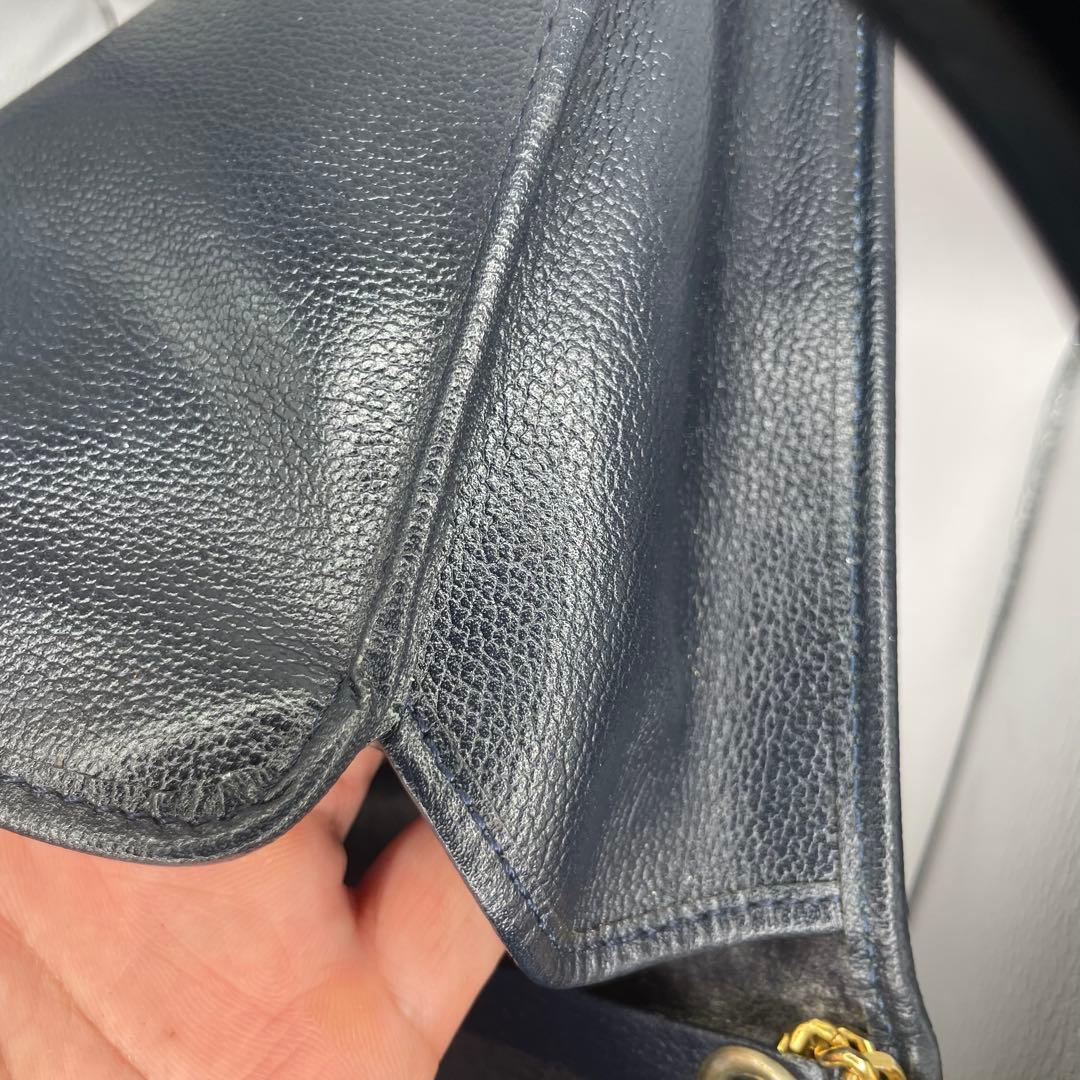 ChristianDior オールレザー　チェーンショルダーバッグ2WAY