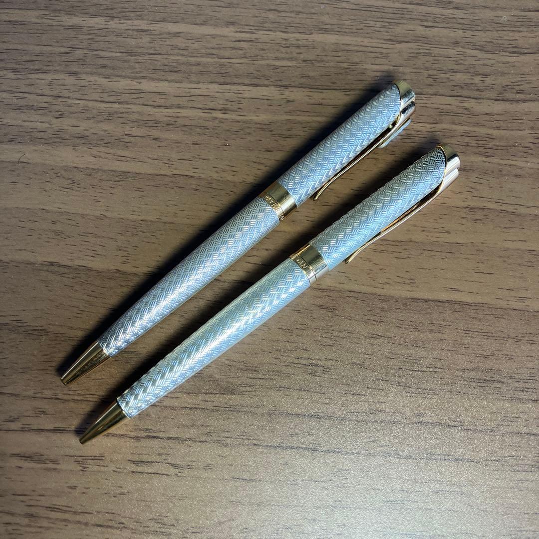 ウォーターマン レタロン ソリッドシルバー ボールペン シャーペン2本セット