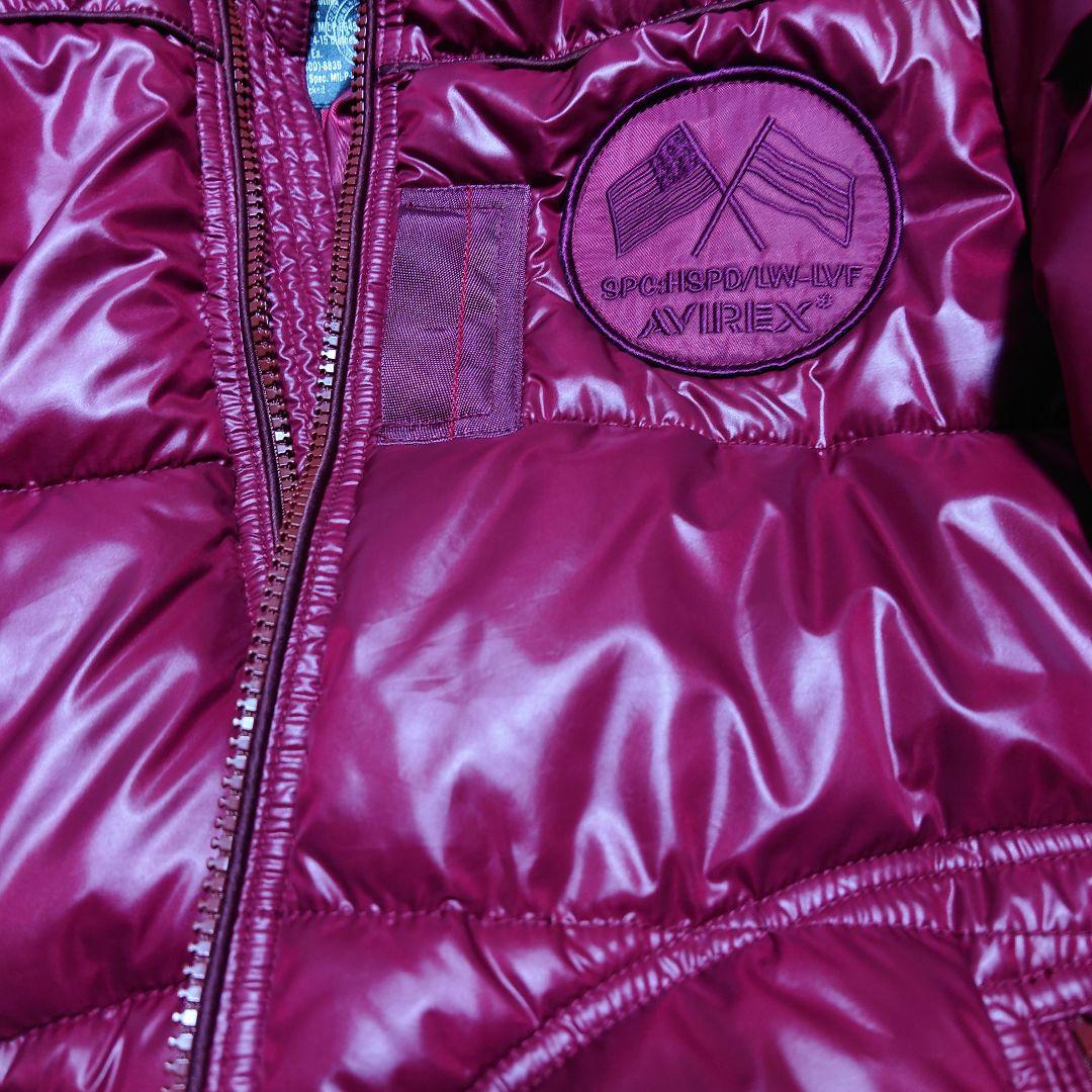 AVIREX(アヴィレックス)、メンズ中綿ブルゾン、ワインレッド、メンズМ