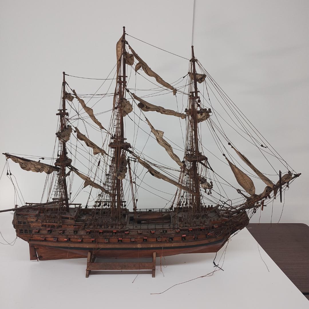 帆船模型 約90cmx70cm 木製