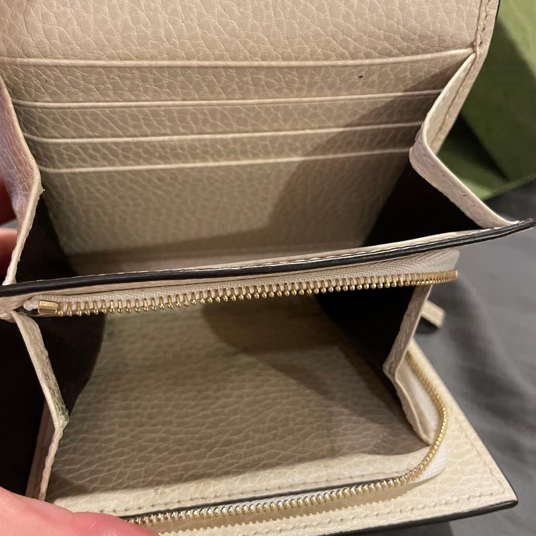 ※即購入OK※【正規品】 GUCCI 二つ折り財布　GGマーモント ホワイト