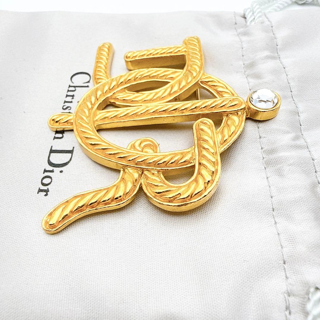 2967-2 ✨Dior　ブローチ　CD　ロゴ　希少　刻印