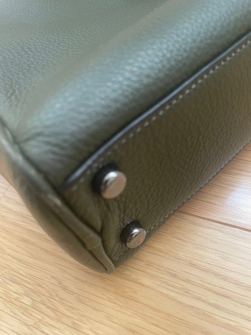 COACH ダークグリーン ビジネスバッグ