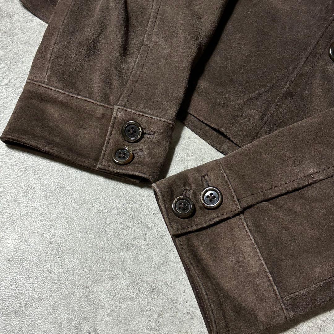 ARMANI JEANS スウェードレザー ジャケット ブラウン系 L