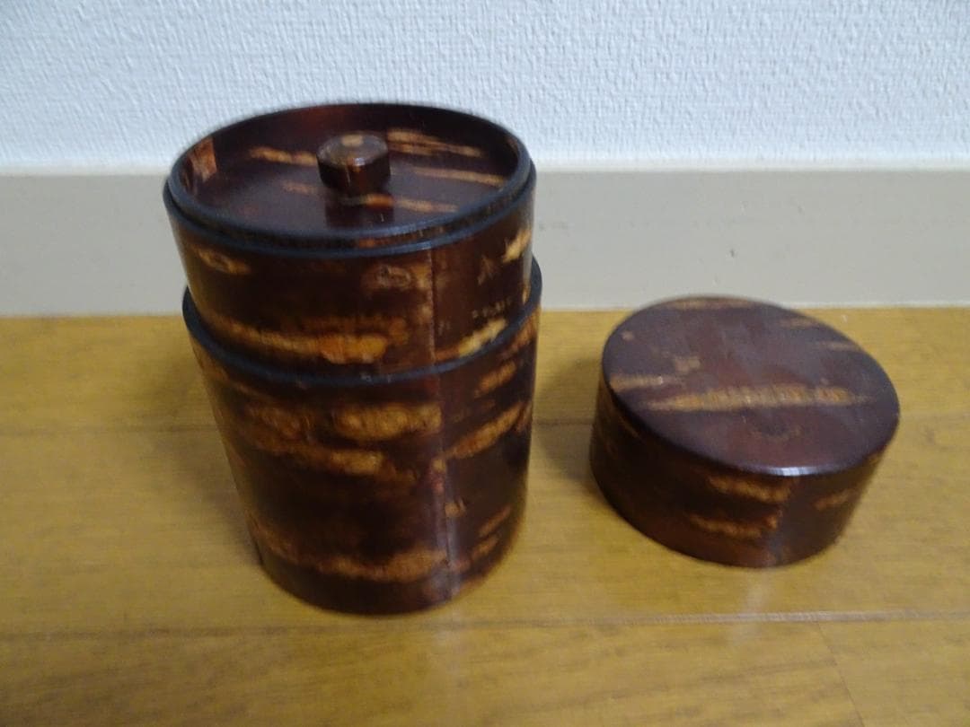 桜皮製品：10種類　茶びつ　茶托　菓子器　花瓶　大皿　茶托　　雪駄などde-5