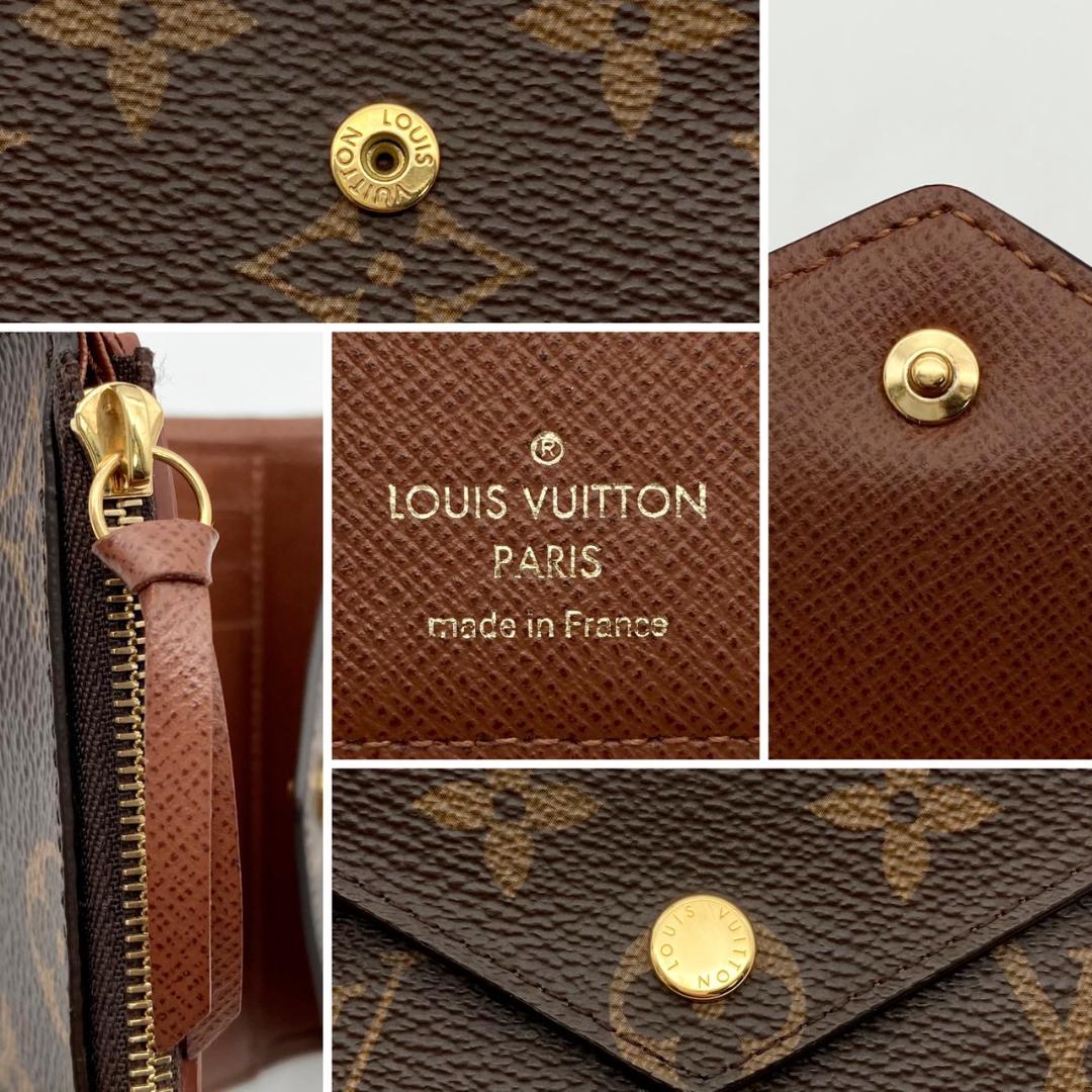 ルイヴィトン　ヴィクトリーヌ　モノグラム　三つ折り財布　718