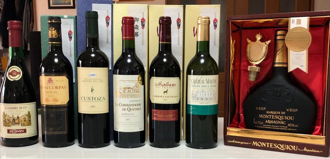 ワイン　赤5本・白1本　ブランデー　まとめ売り　古酒
